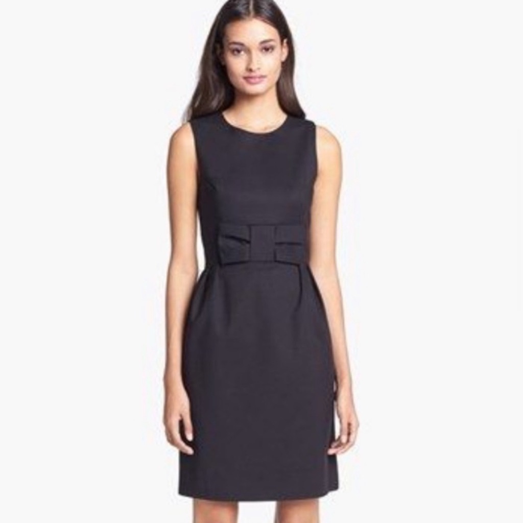 Nwt Kate Spade Black Nicolette Bow Shift Dress